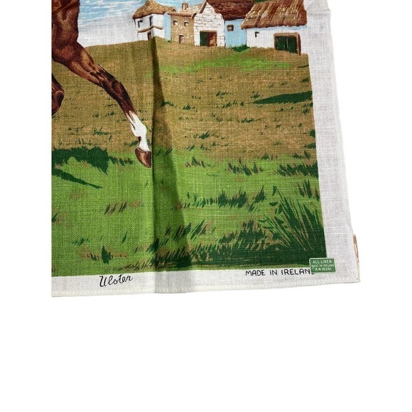 Vintage Ulster Fast Colours Horse/Farm Tea Towel. All Linen. Still has sticker! - Picture 2 of 7